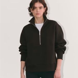 Everlane laid-back half zip sweatshirt
